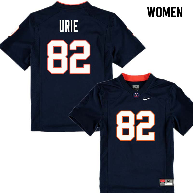 Women #82 Braedon Urie Virginia Cavaliers College Football Jerseys Sale-Navy